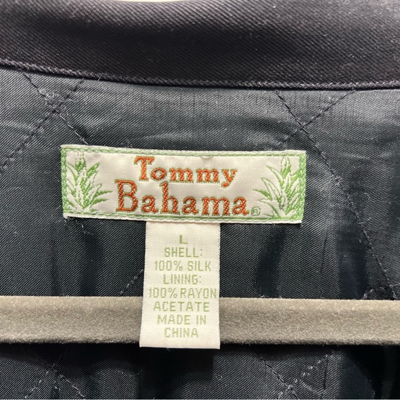 Tommy Bahama Silk Shirt Jacket Shacket Long Sleeve Button Down Large - Picture 3 of 7